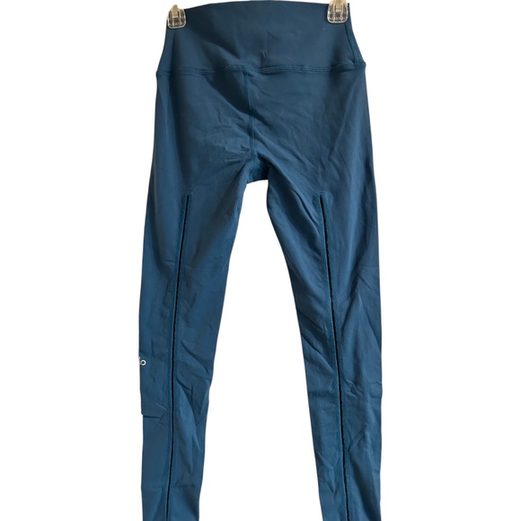 ALO Yoga High-Waist Dash Legging Teal Mesh Back Seam Full Length | Meduim - Picture 3 of 6